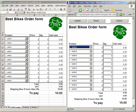 SpreadsheetConverter HTML/JavaScript Std Screenshot